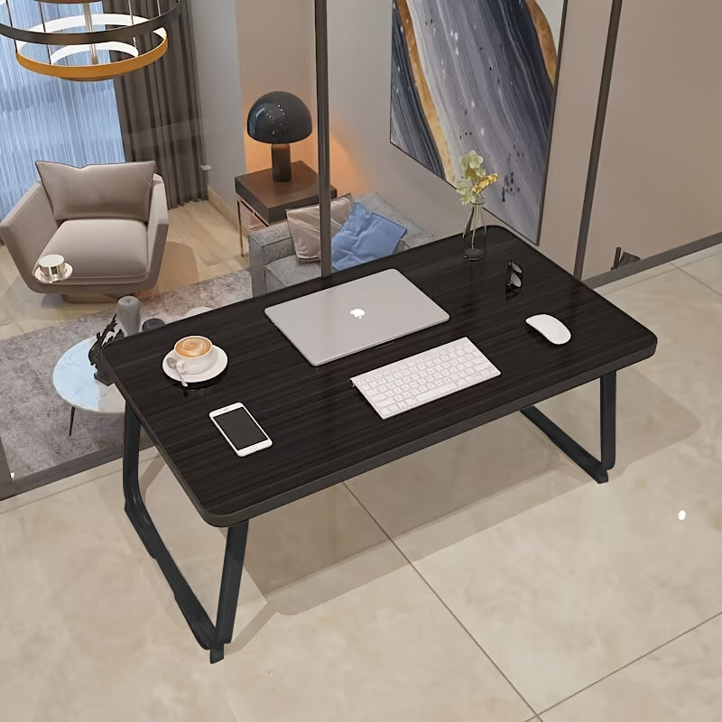 Foldable Wooden Desk 70x40cm Space-Saving Multi-Use Table for Home Office