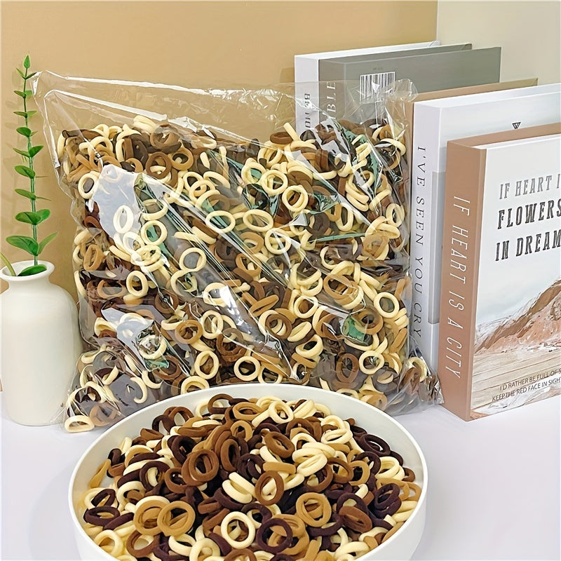 Stretchy Candy Hair Ties Set for Women and Teens Jersey Solid Color Hair Accessories