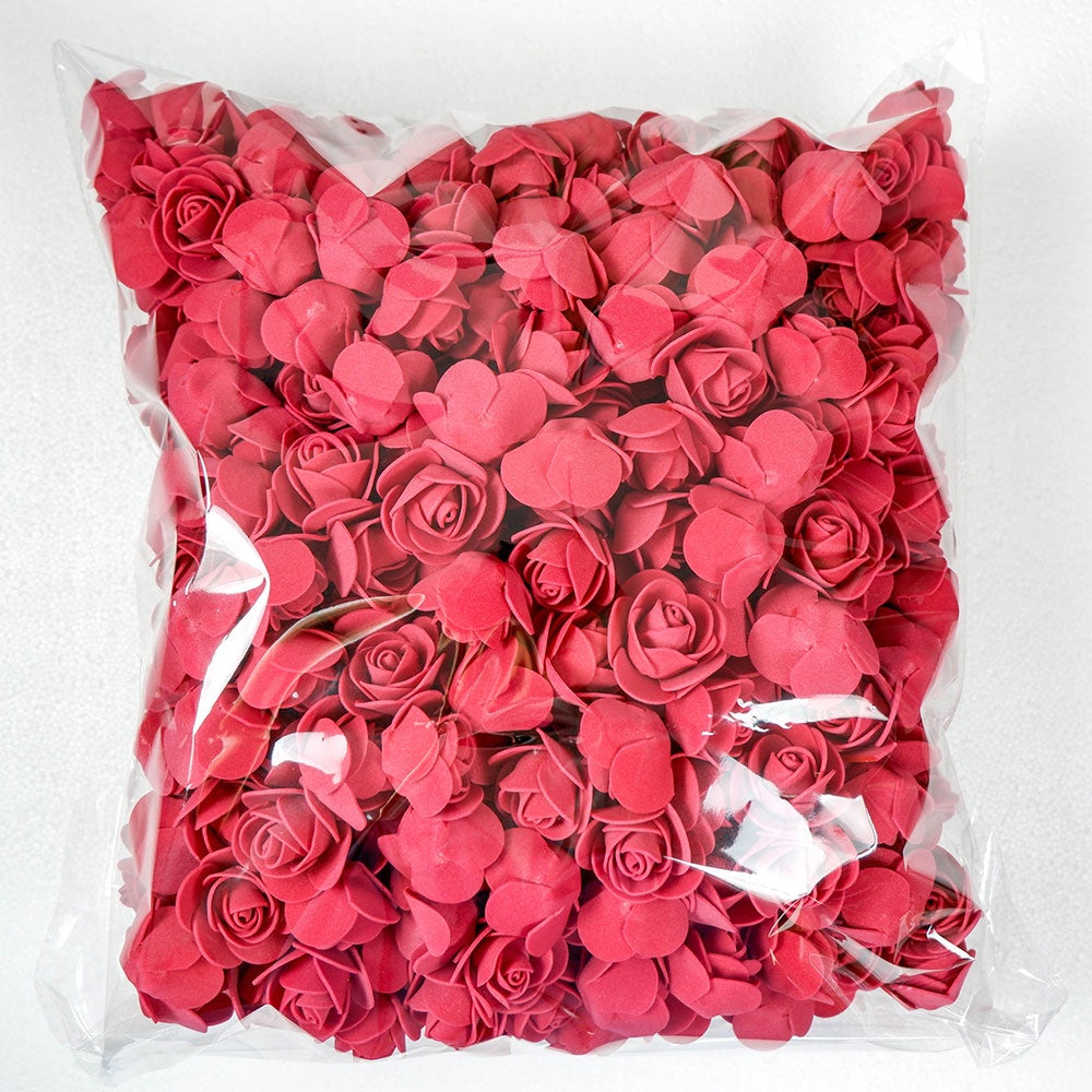 Artificial Foam Rose Flowers for Weddings Home Decor Scrapbooking Valentine's Day Gifts 50 Pack