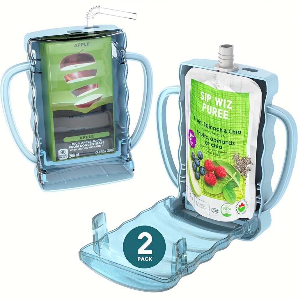 Baby Bag Holder Set with Leak-Proof Food and Drink Organizer, Reusable, Dishwasher Safe