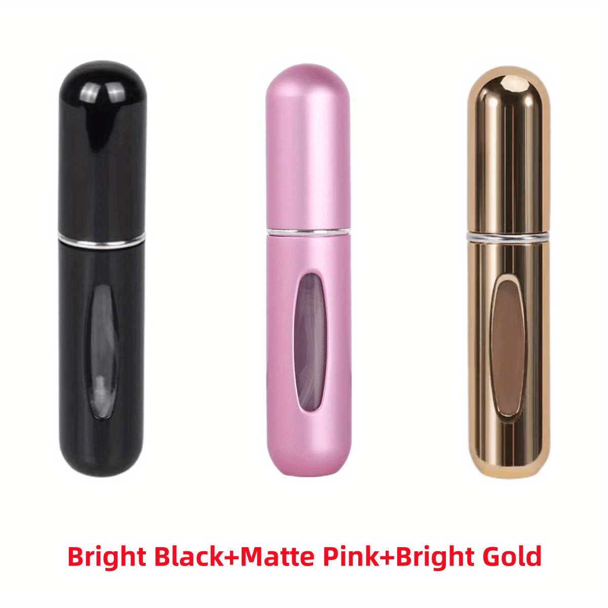 Refillable Aluminum Perfume Atomizer Spray Bottle for Travel and Car Use
