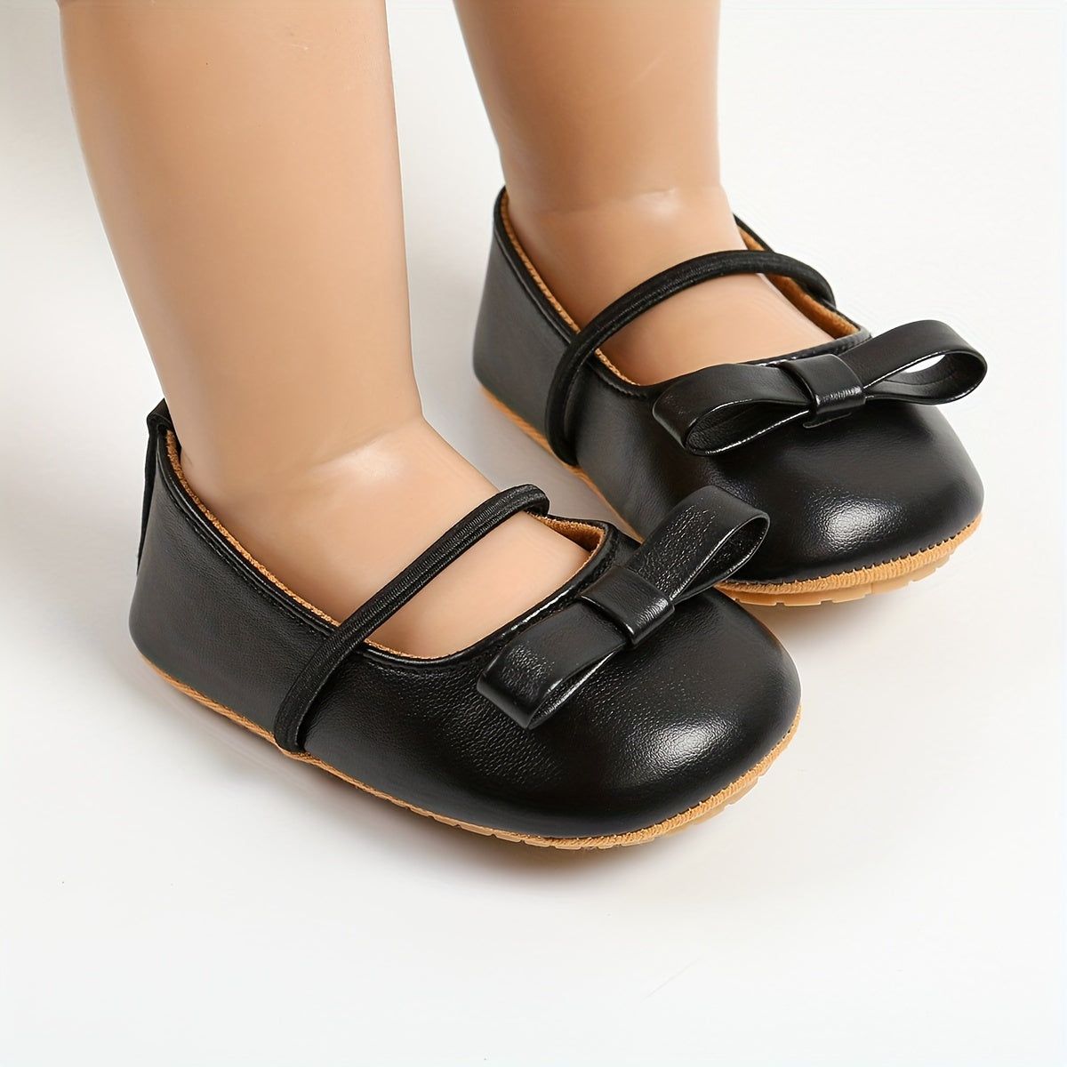 Girls Children's Ballet Flats in PU with Bow, Non-Slip Sole, Flexible, for Daily and Special Occasions