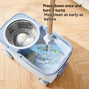 1-Piece Microfiber Spin Mop and Bucket Set for Kitchen Bathroom and Living Room