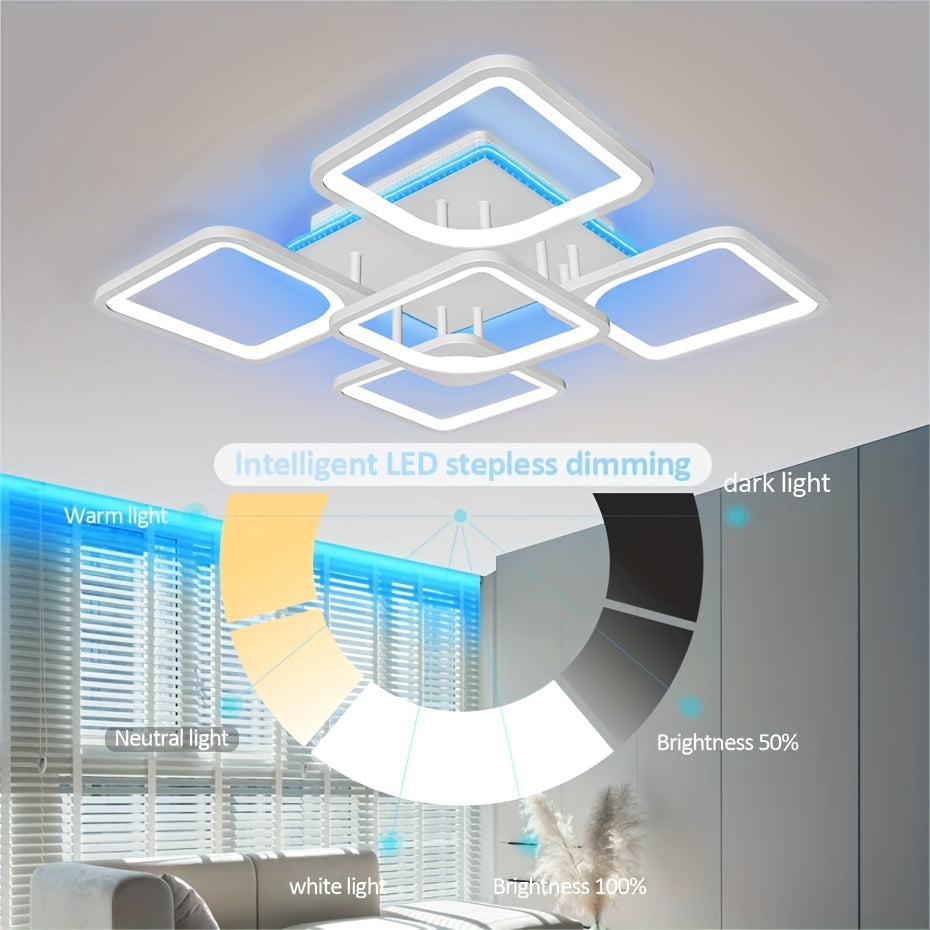 Luz de techo LED inteligente regulable con control remoto para dormitorio y sala de estar