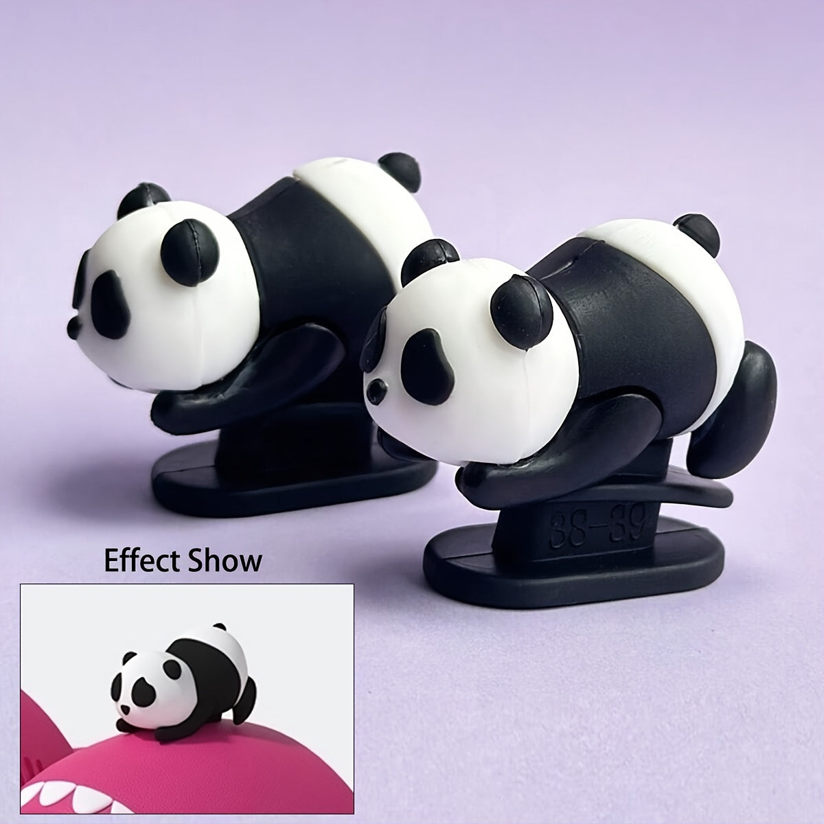 Kattalar uchun PVC shlyapa charms – Panda, baliq, fin, shark, qulupnay, muzqaymoq aksessuarlari