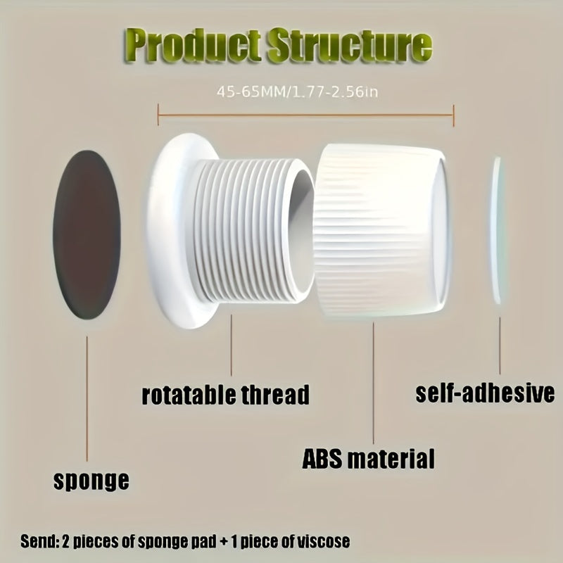 Adjustable Headboard Stabilizers for Gaps 40-65mm Self-Adhesive Noise-Reducing Wall Protectors