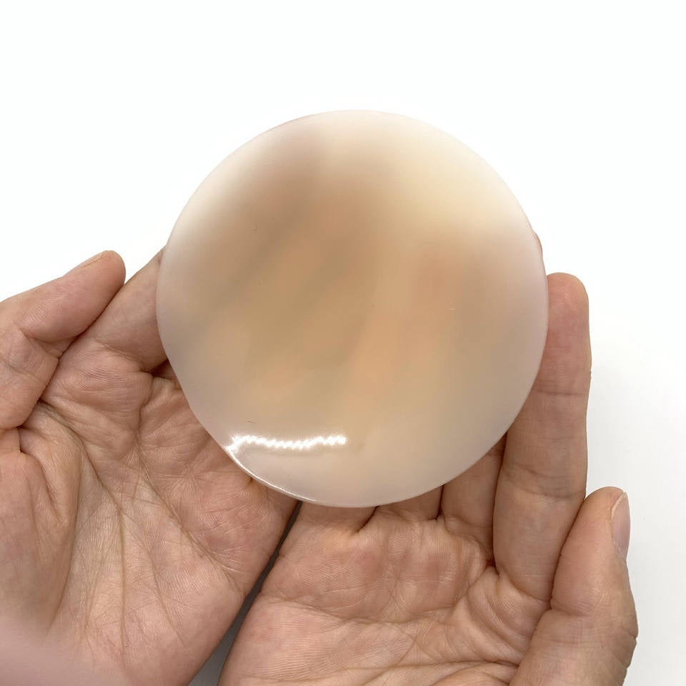 Breathable Reusable Silicone Nipple Covers Seamless Adhesive Beige for Women