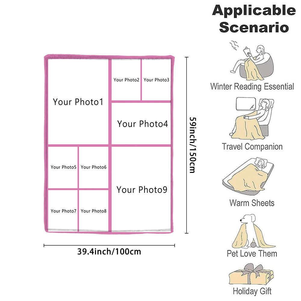 Personalized Couple Flannel Throw Blanket Soft Warm Gift for Couch Bed Camping