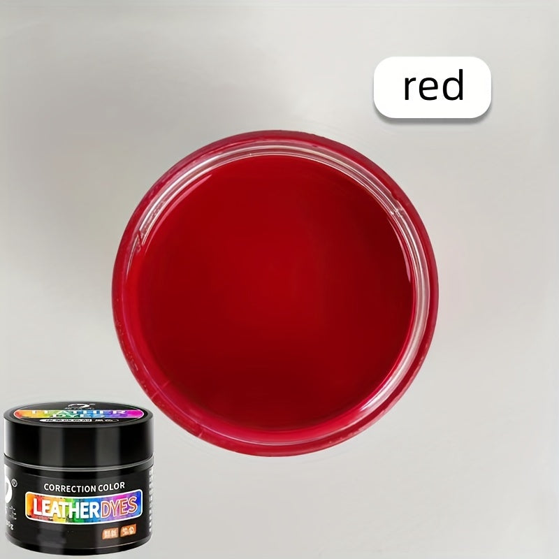 Crema de reparación de color de cuero 30g - Tinte restaurador para cuero para arañazos desvanecidos