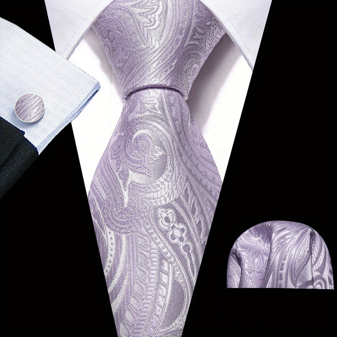 Men's Paisley Woven Necktie for Weddings and Formal Events