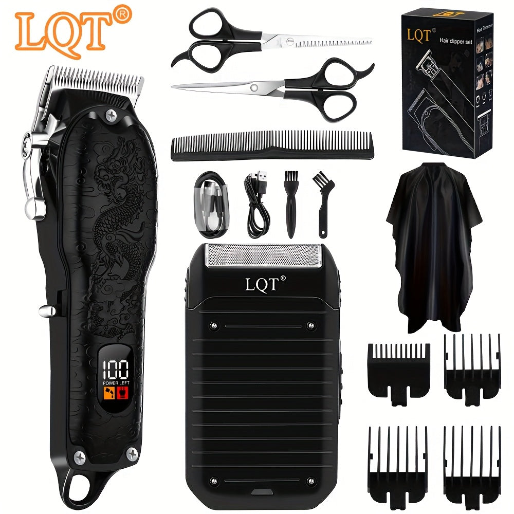 Профессиональный набор для стрижки и тримминга волос LQT - перезаряжаемый через USB с литиевой батареей 2000мАч, мощностью 2.0Вт, доступен в 4 цветах. Идеально подходит для ухода за мужскими лицевыми волосами и бородой.
