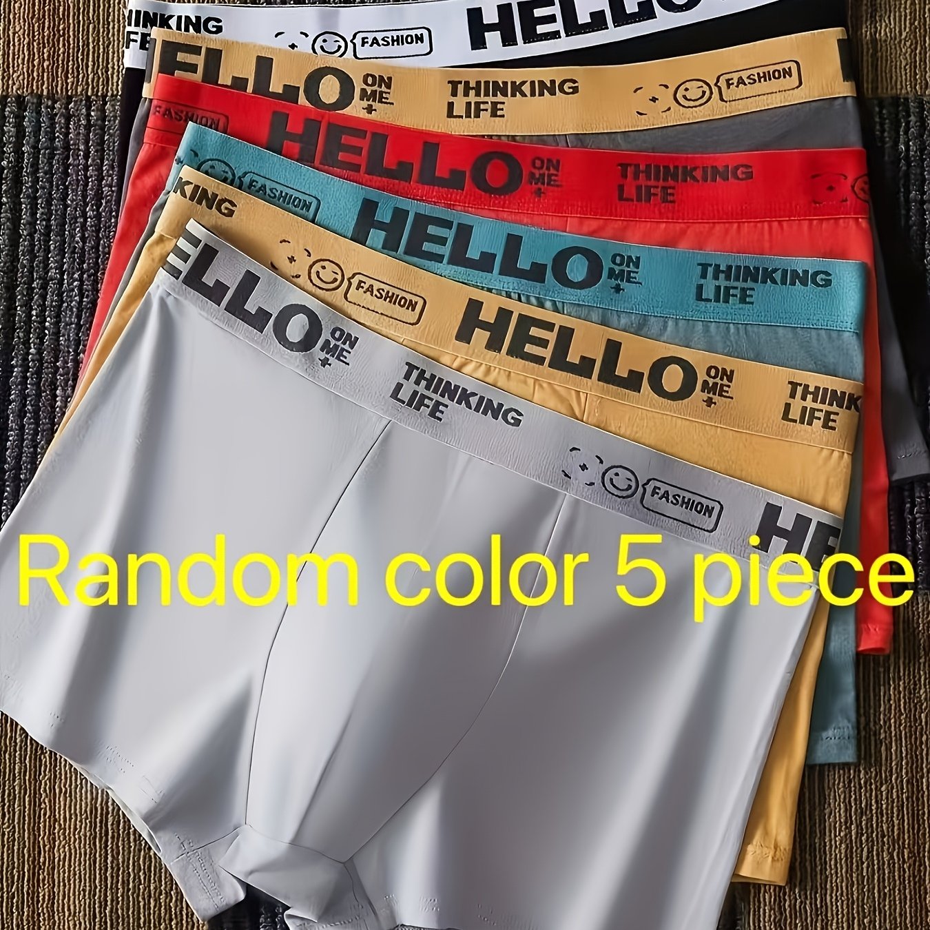 Men's Cotton Boxer Briefs 1/3/5 Pack Breathable Solid Color Daily Wear
