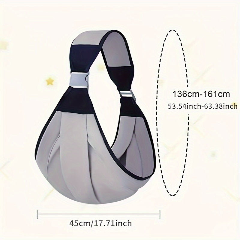 Adjustable Baby Carrier with Stripes Cotton Blend Secure Buckle for Infant Travel