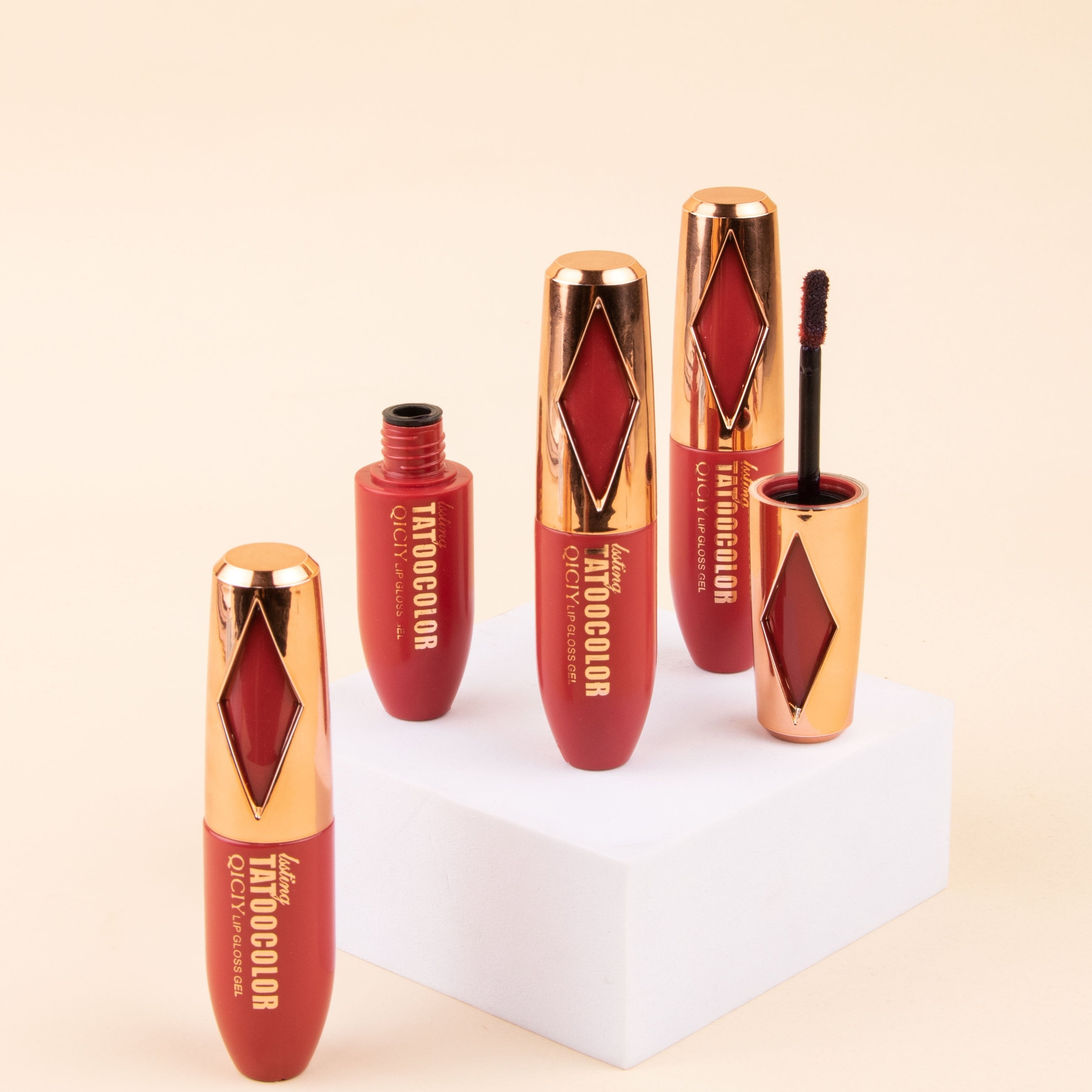 Brillo de labios de larga duración, resistente al agua, acabado natural, 5 colores para todo tipo de piel