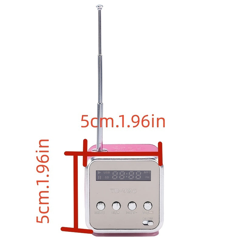 Mini Portable Stereo Audio Player FM Radio TF Card U Disk Support