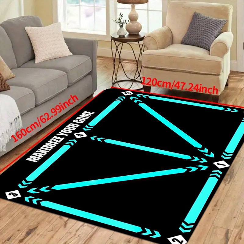 Soccer Training Mat Non-Slip Soft Polyester Indoor Rug for Living Room Bedroom