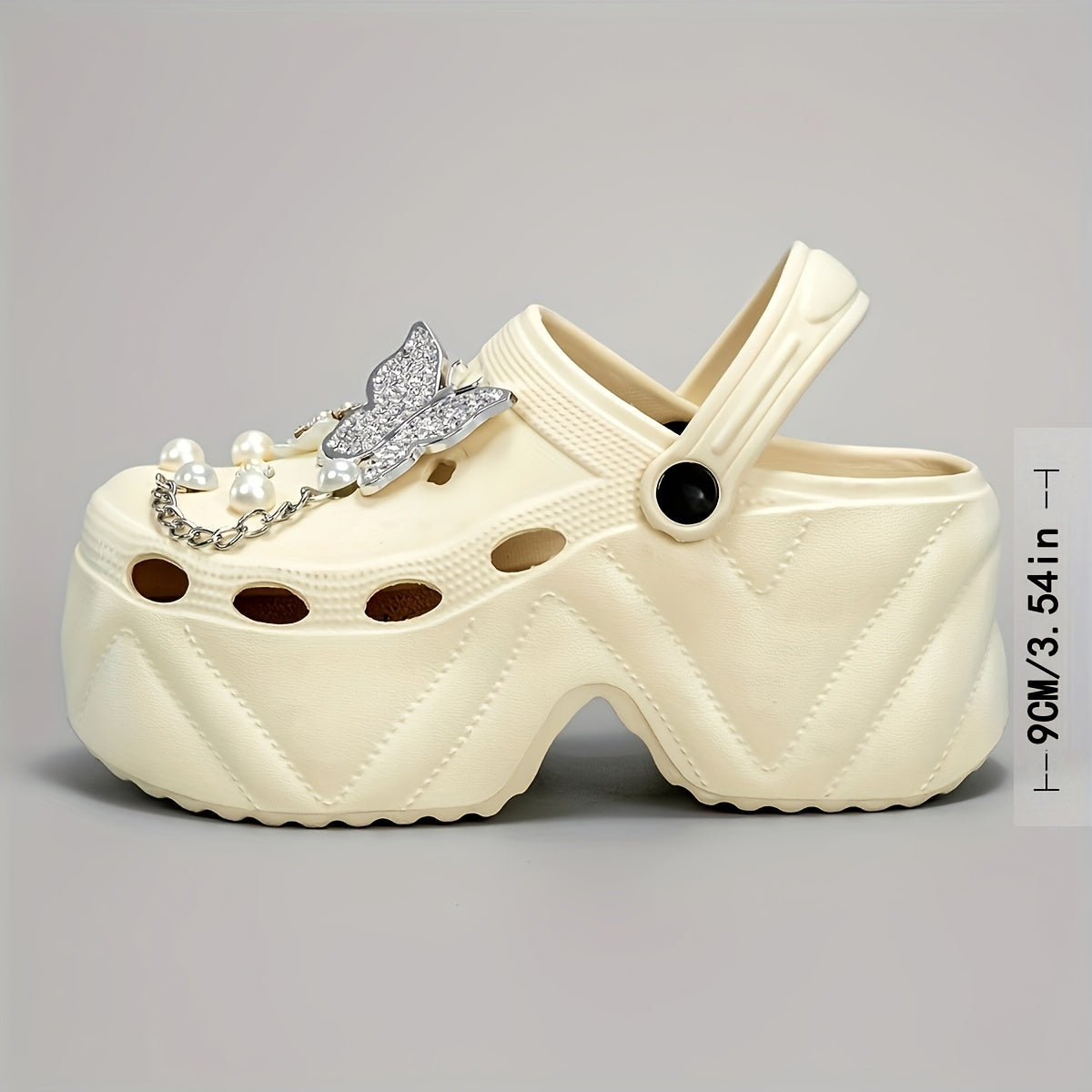 Women's Butterfly Flower High Heel Shoes Breathable EVA Casual