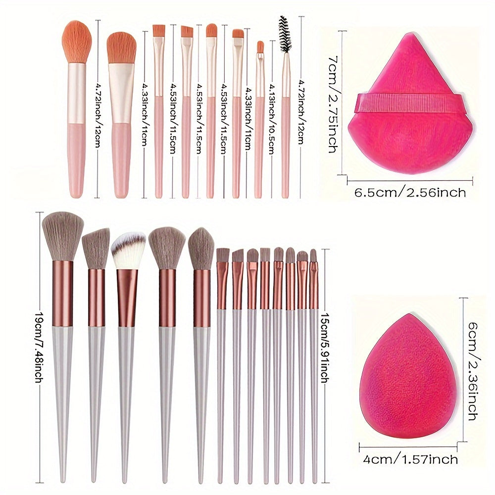 13pcs Makeup Brush Set Nylon Bristles Professional Fluffy for Face Eyeshadow Blush