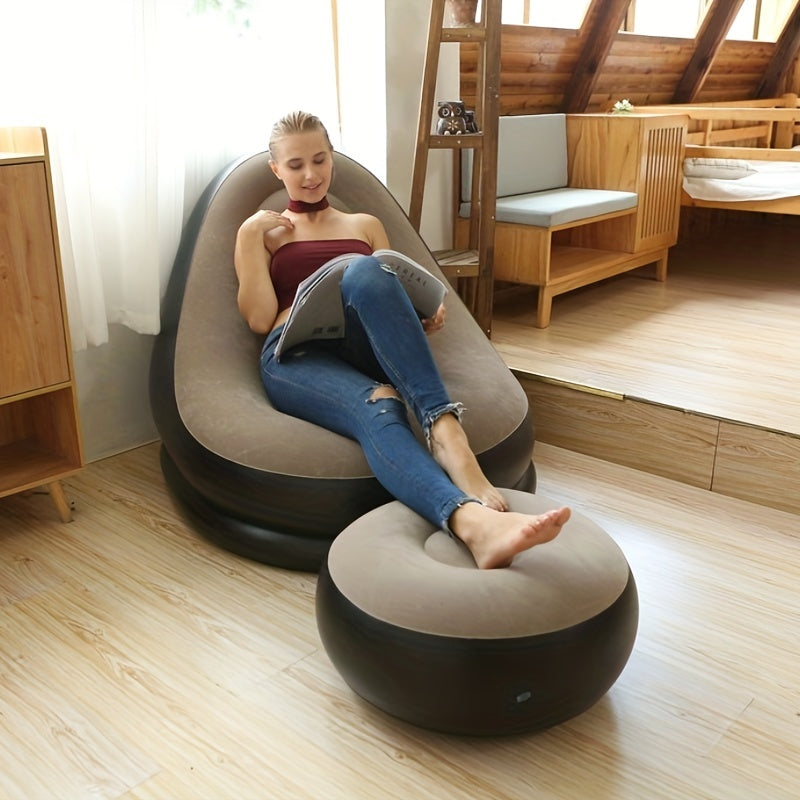 Sofá cama inflable para dormitorios, balcones y camping, reclinables y plegables