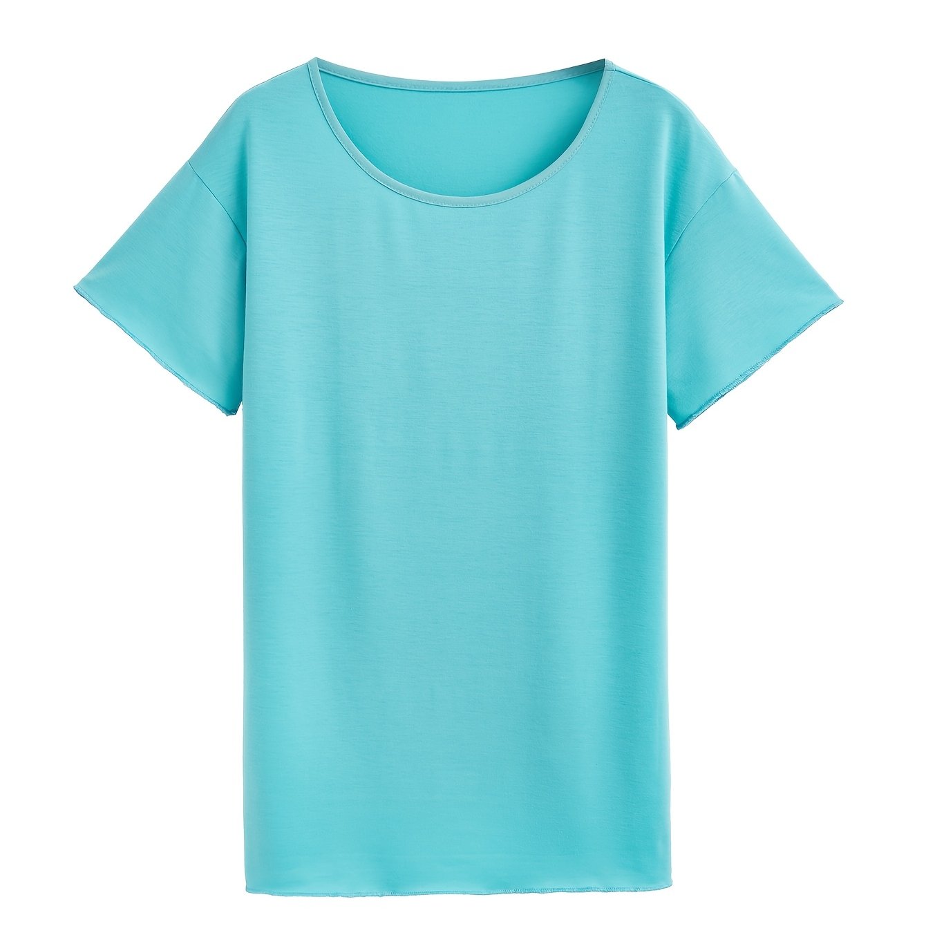 Plus Size Women's Breathable Black Casual Sporty T-Shirt for Relaxed Wear