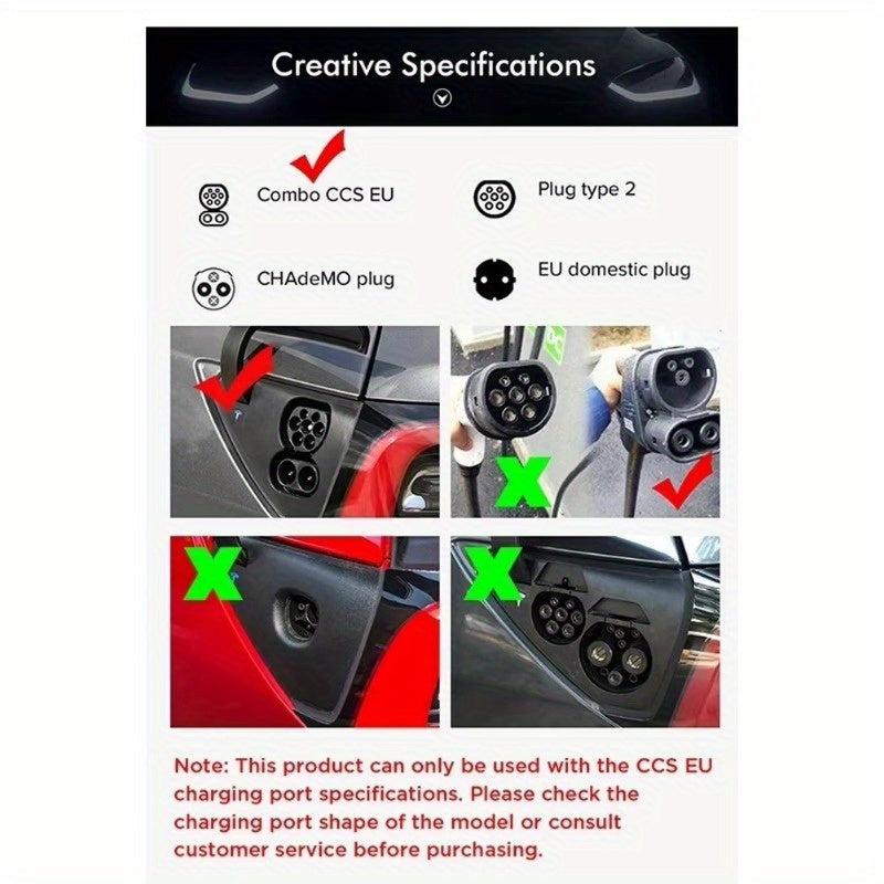 Черный силиконовый защитный чехол для порта зарядки Tesla, водонепроницаемая защита