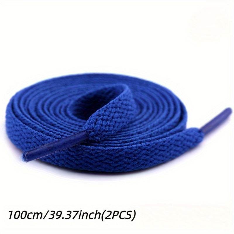 2 пары плоских повседневных спортивных шнурков для кроссовок, белые, 45 дюймов