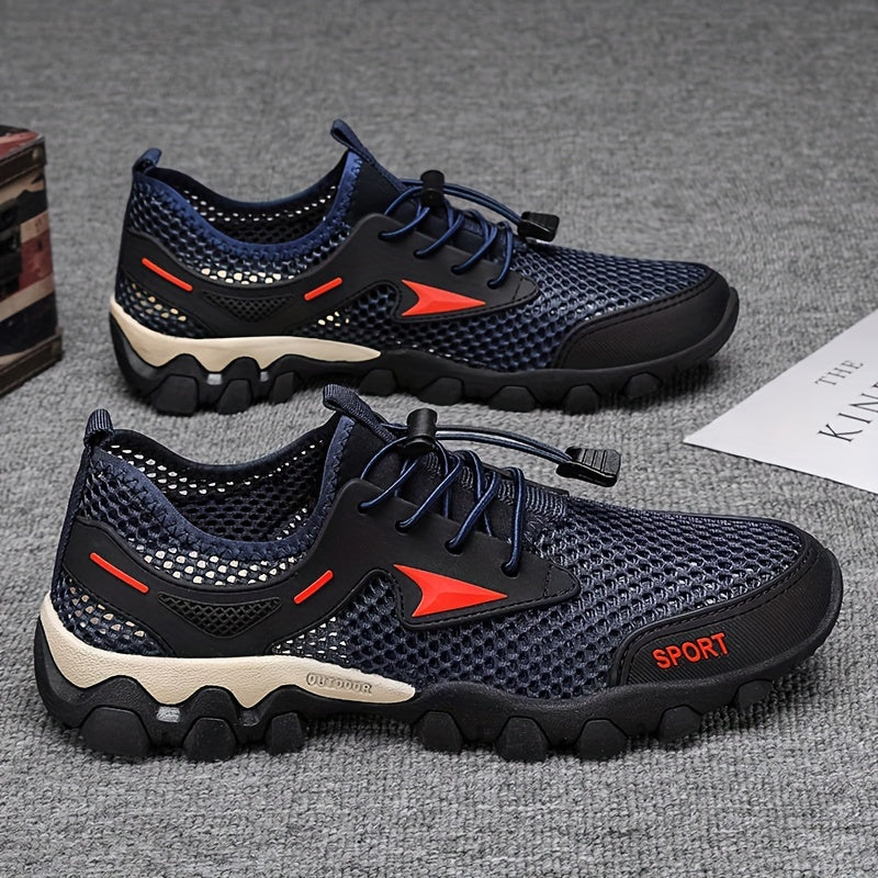 Men's Summer Breathable Non-Slip Durable Fabric Hiking Shoes for Outdoor Activities