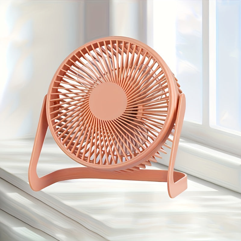 Портативный USB настольный вентилятор с регулируемой скоростью темно-синего цвета идеально подходит для использования в офисе, общежитии или дома. Предлагает несколько вариантов питания и может быть размещен гибко.