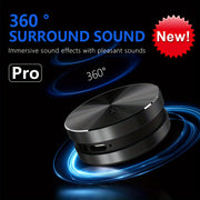 360° Wireless Surround Sound Speaker with Bass Boost Wall Mount Battery Powered