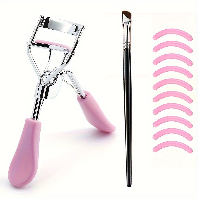 Rizador de pestañas para mujer, herramienta de maquillaje, clip para levantamiento de pestañas, natural y de larga duración