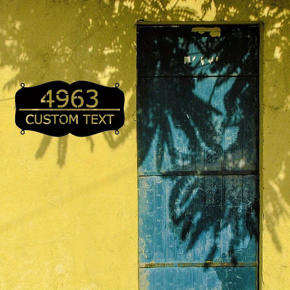 Zarif Metall Oila Ism Plitkasi - Shaxsiylashtirilgan Qora Devor Dekori, Mustahkam Metall Qurilishi, Yashash Xonasi, Kirish Joyi va Maxsus Tadbirlar uchun Mukammal. 14 yosh va undan katta yoshdagilar uchun mos Siluet Dizayni mavjud.