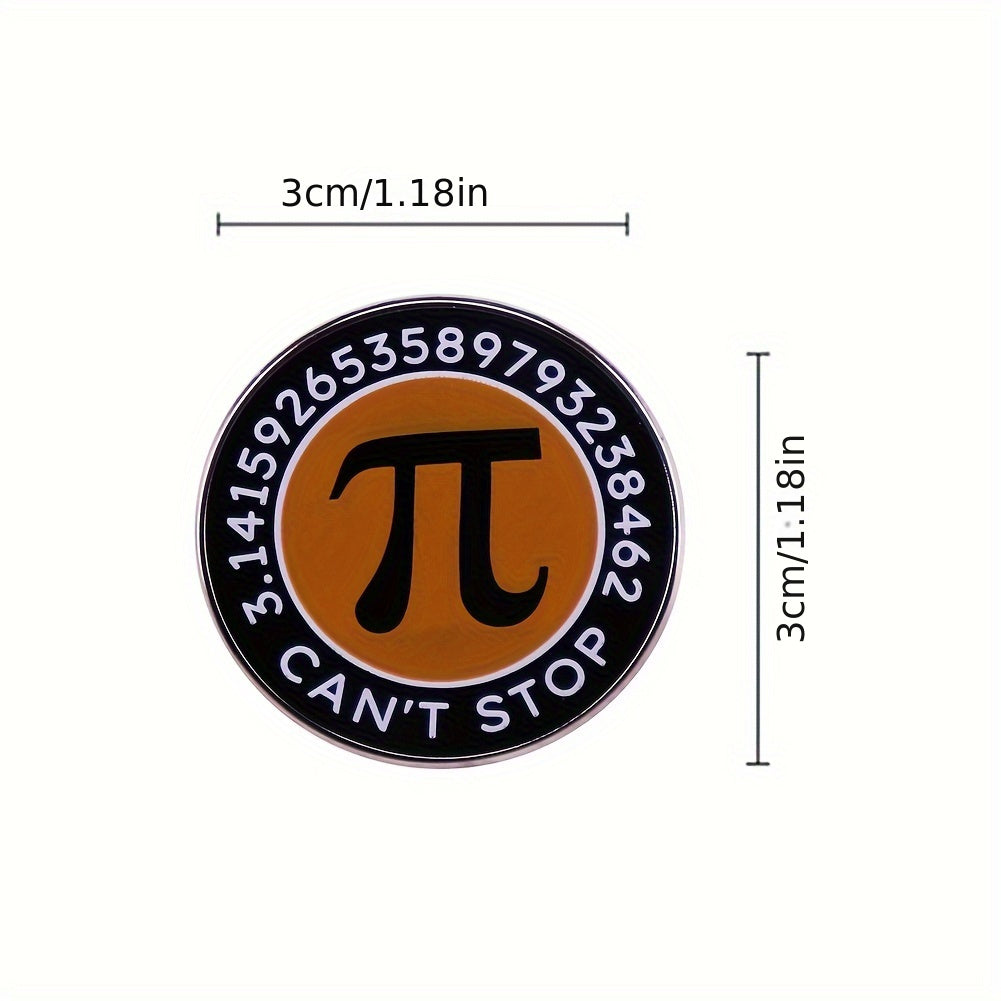 Zamonaviy Pi va Matematika Tenglamasi Brosh Pin - Ruxdan yasalgan, Har kuni kiyish va Rasmiy Tadbirlar uchun ideal