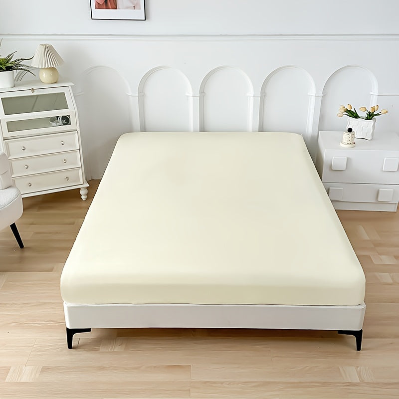 Solid Color Fitted Sheet for Simmons Mattresses Brushed Finish Anti-Slip Dustproof