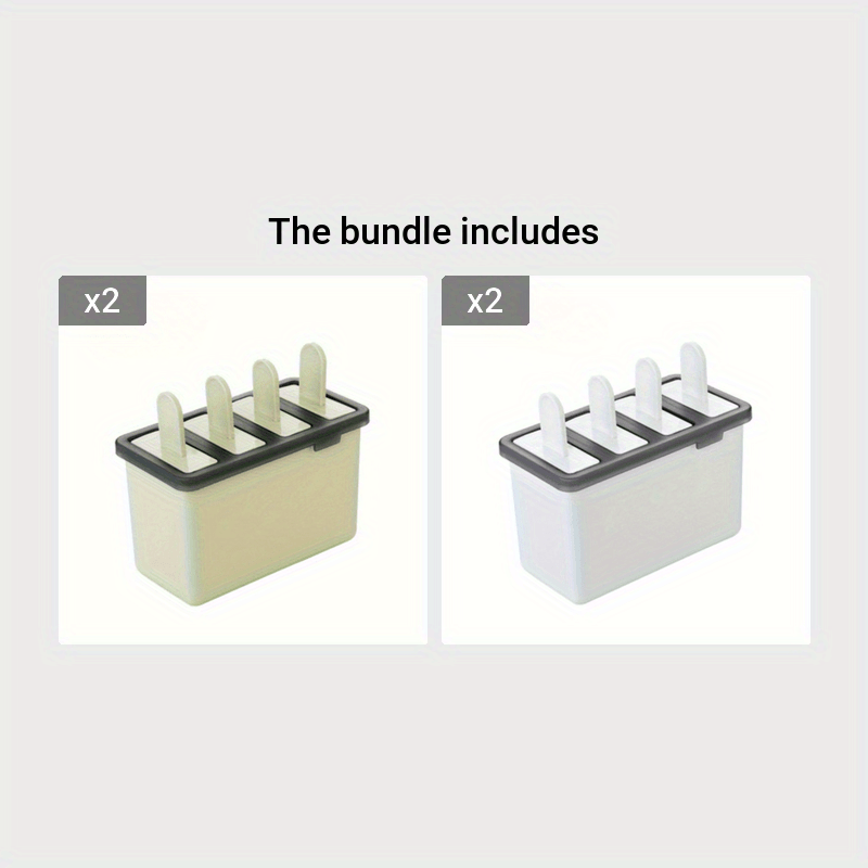 1 to'plam uy muzqaymoq qoliplari to'plami 4 ta uyda tayyorlangan popsikllar yasash uchun