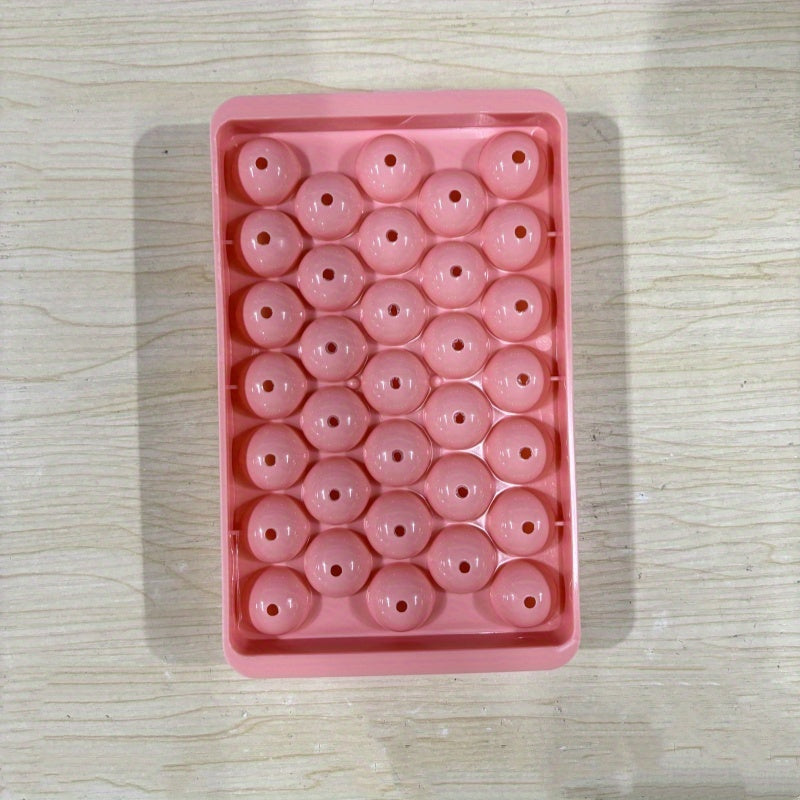 Форма для ледяных шаров 33-ячейков, многоразовая круглая форма для кубиков льда для коктейлей