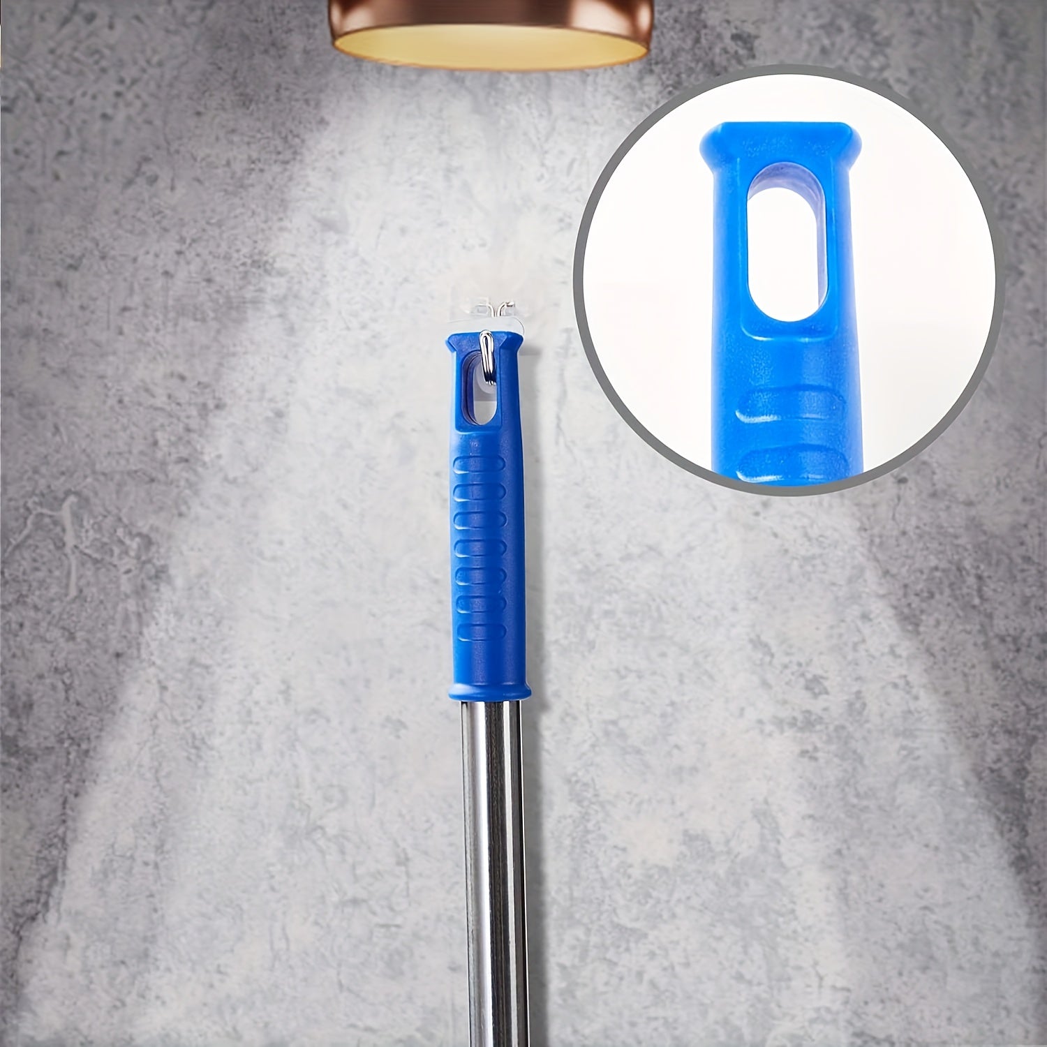 6.1m Extendable Cobweb Duster with Aluminum Pole Stainless Steel Handle Horse Hair Bristles