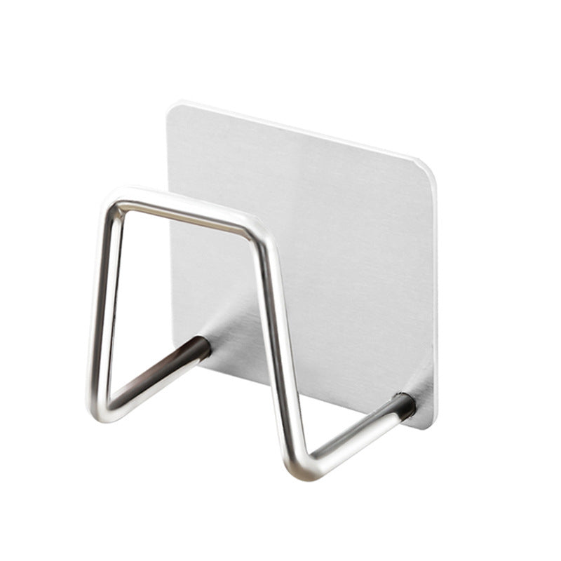 Stainless Steel Kitchen Sponge Holder with Perforation-Free Design and Space Saving Organizer
