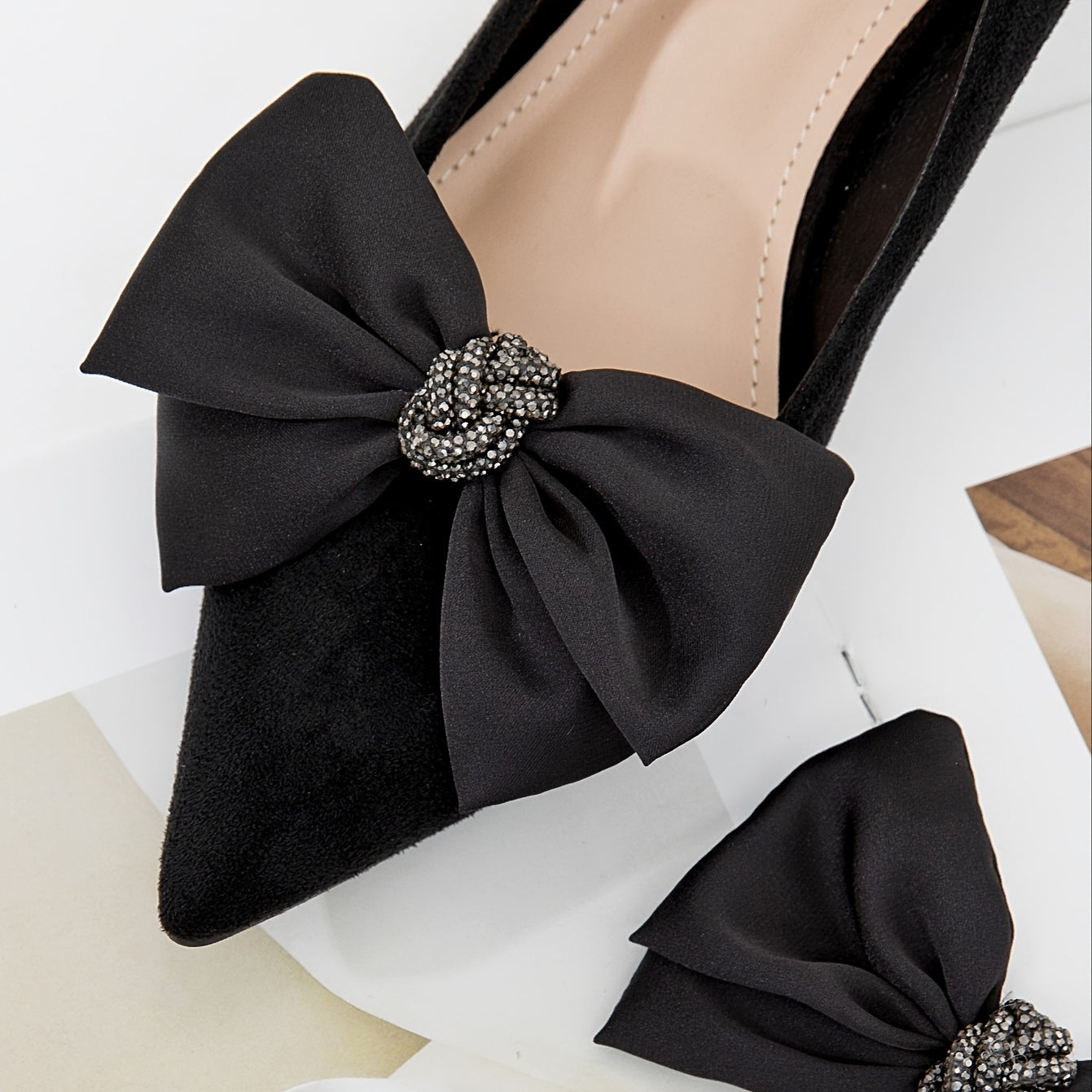 Set of 2 Women’s Polyester Bowknot Shoe Charms for High Heels