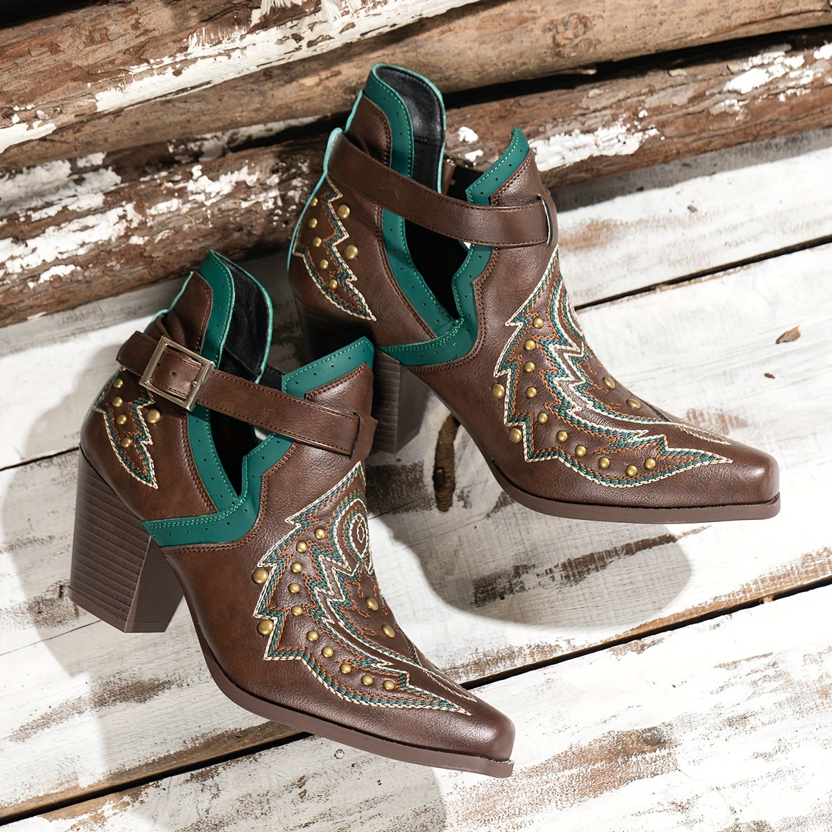 Women's Ankle Boots Slip-On Vintage Fashion for Festivals Vacation