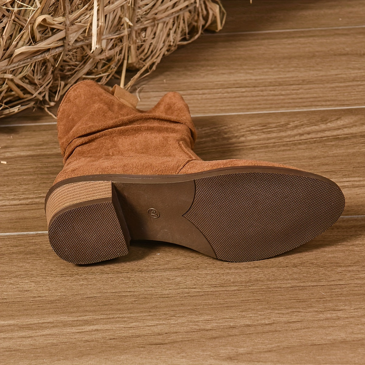 Women's Faux Leather Chelsea Boots Black Brown Slip-On Casual All-Season