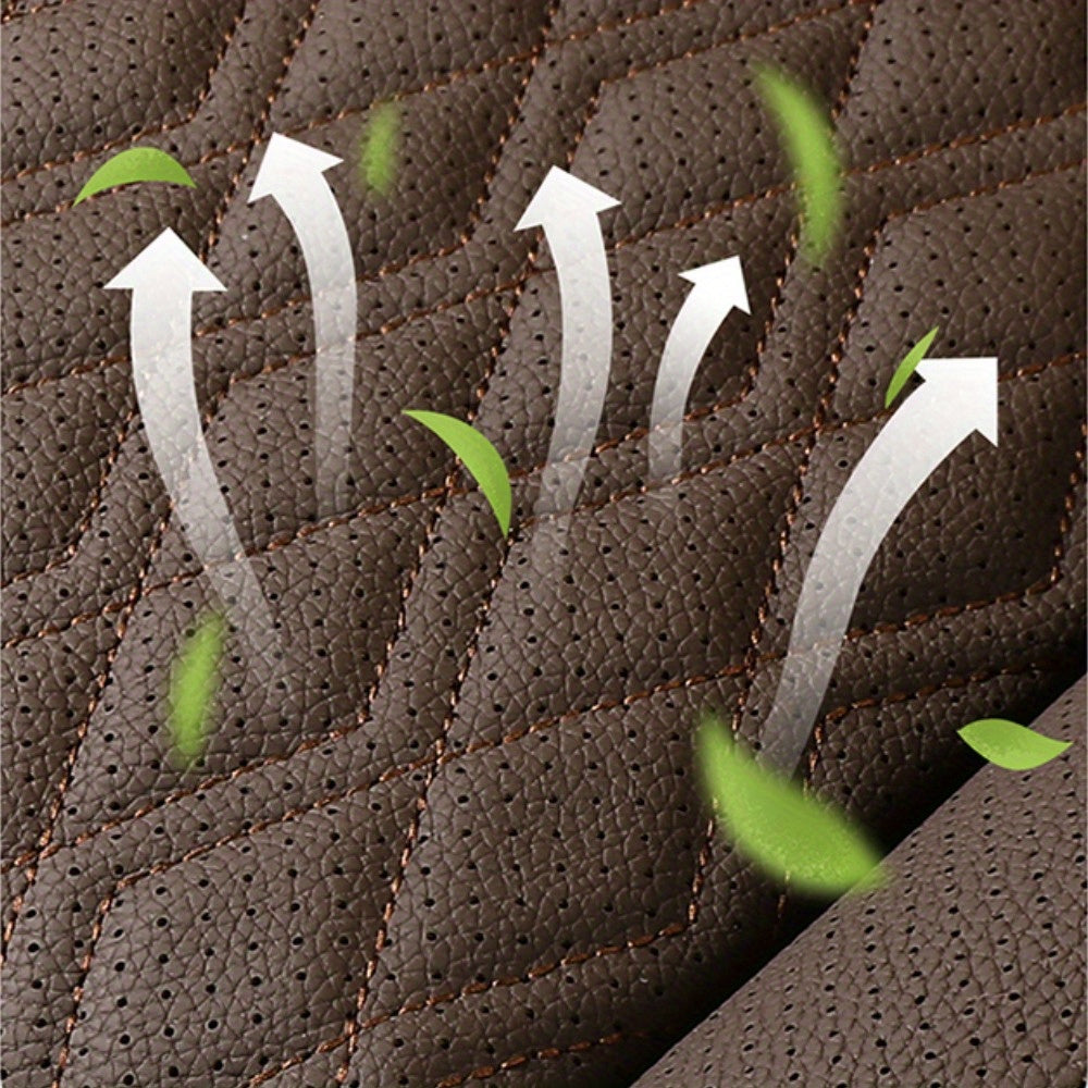 Yellow Car Seat Cushion Front Single Seat Breathable Non-Slip All-Season