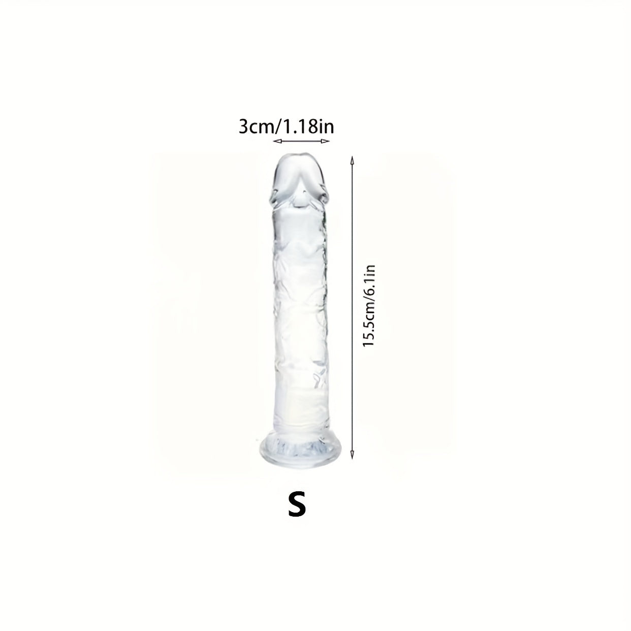 Adult Unisex Jelly Crystal Anal Plugs Small Medium Clear 7 Sizes