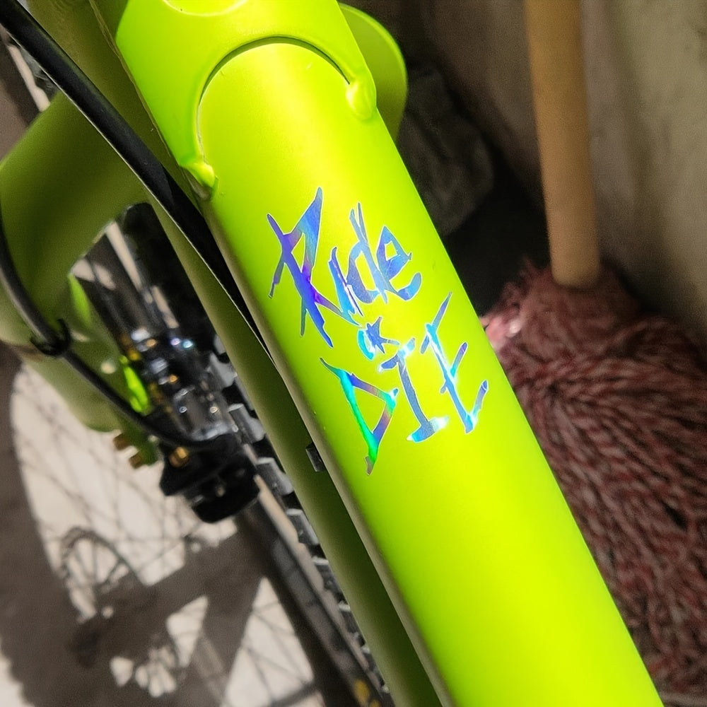 Bike Frame Sticker Durable PET Vibrant Gradient Top Tube Decal for MTB Road