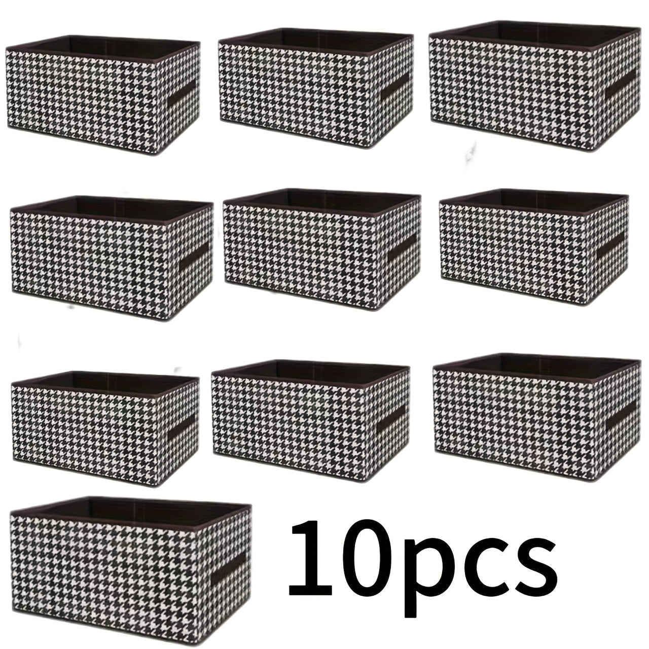 Большой набор складных контейнеров для хранения, 6 шт., ткань с гусиной лапкой, органайзер для одежды, игрушек, сундук