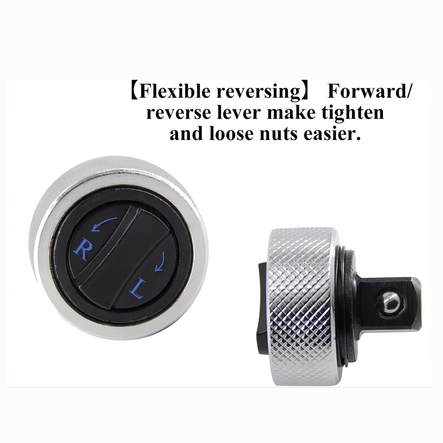 Juego de llaves de carraca de 3 piezas reversibles con rueda de pulgar, de 1/4, 3/8 y 1/2 de diámetro