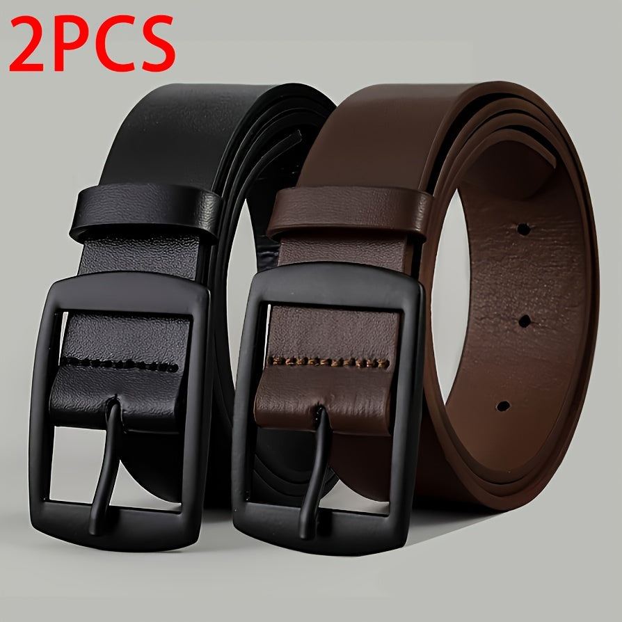 Luxury Faux Leather Belts for Men and Women with Metal Pin Buckle Plus Size Suitable for Jeans