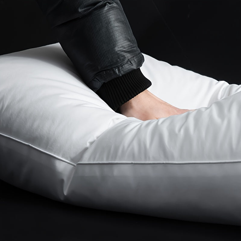 Luxury White Goose Feather and Down Pillow with Breathable All-Season Bedding
