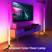 Wireless RGB LED Floor Lamp with App Dimming Remote Control and USB for Living Room Decoration