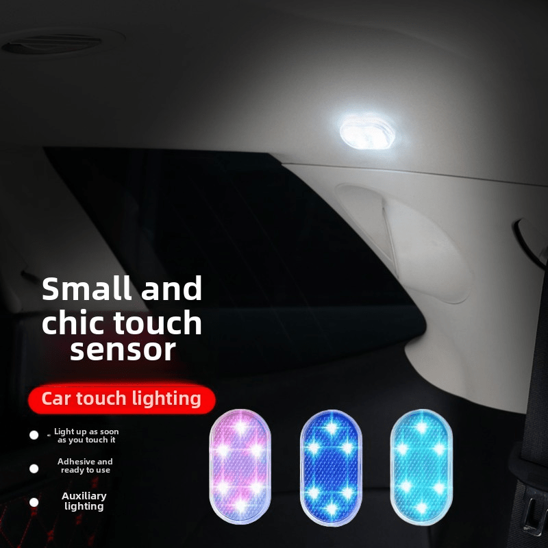 Car Interior Touch Lamp 2/4pcs LED Decorative Light USB Rechargeable