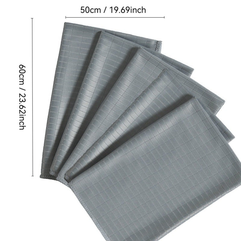 5 Professional Microfiber Glass Cleaning Cloths for Streak-Free, Absorbent, No Water Stains